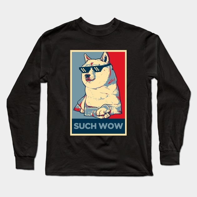 Such Wow Doge Long Sleeve T-Shirt by TEEVEETEES